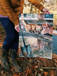 Barn Babies -Watercolor Painting 