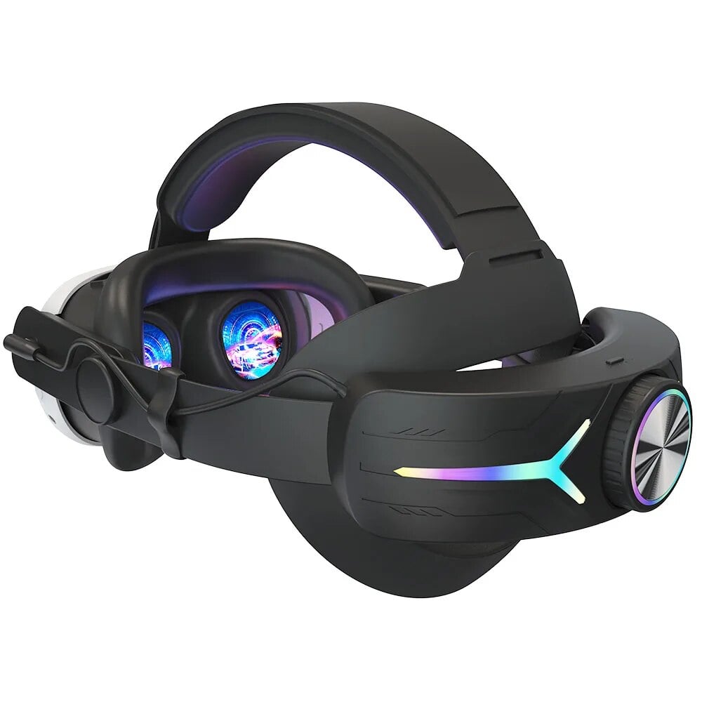 RGB Head Strap Comfortable Headwear Built-in 8000mAh Batteries for Meta Quest 3 VR Accessories