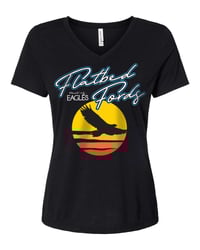 FLATBED FORDS Sunset Logo Woman's V-Neck T-Shirt
