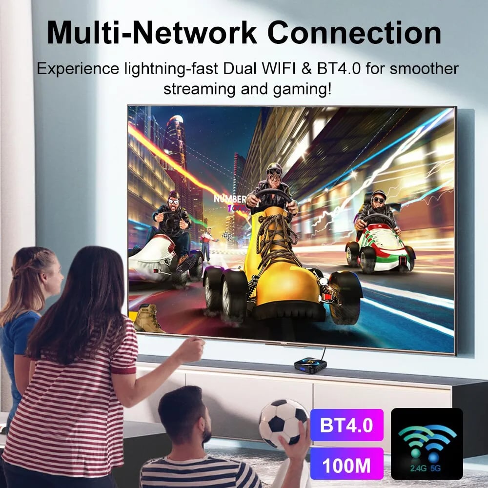 Smart Google Voice And  Android TV Box With Voice Remote Control  
