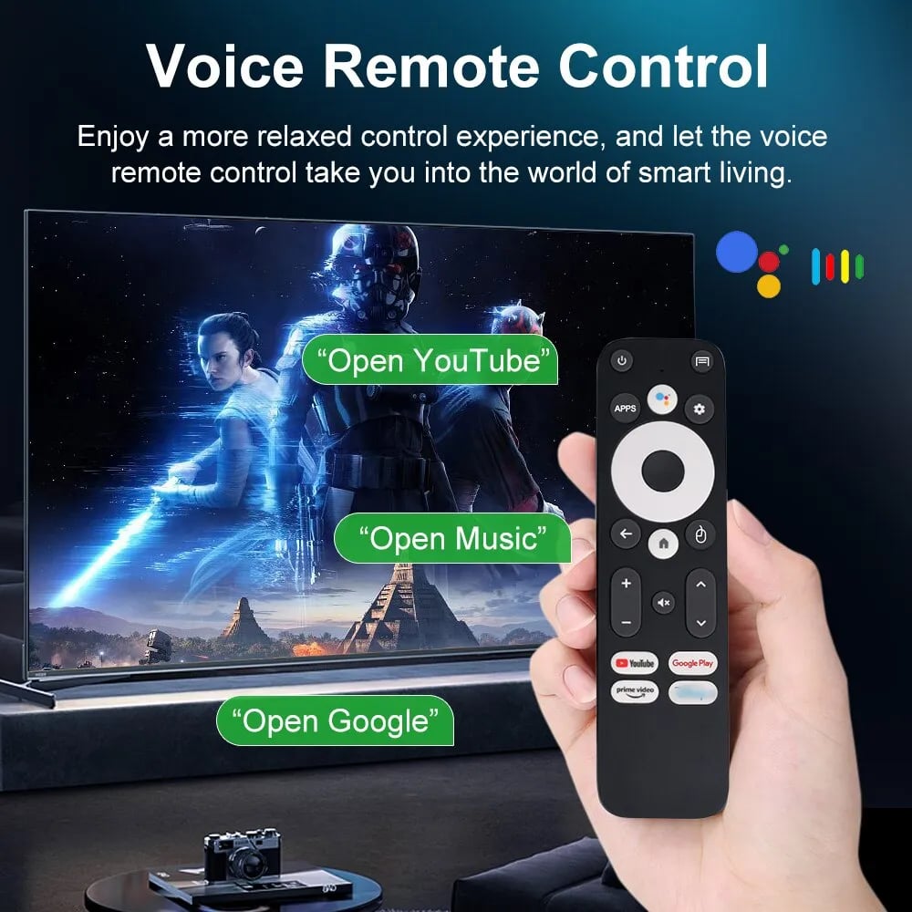 Smart Google Voice And  Android TV Box With Voice Remote Control  