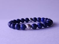 Image 5 of Lapis Lazuli Bracelets/Gemstone Bracelet/Men/Women Bracelet/Stretch Bracelet
