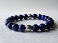 Image 2 of Lapis Lazuli Bracelets/Gemstone Bracelet/Men/Women Bracelet/Stretch Bracelet
