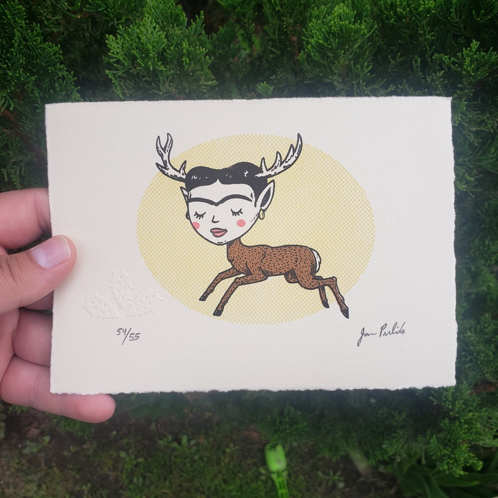 Little Deer Limited Edition Gocco Screenprint 