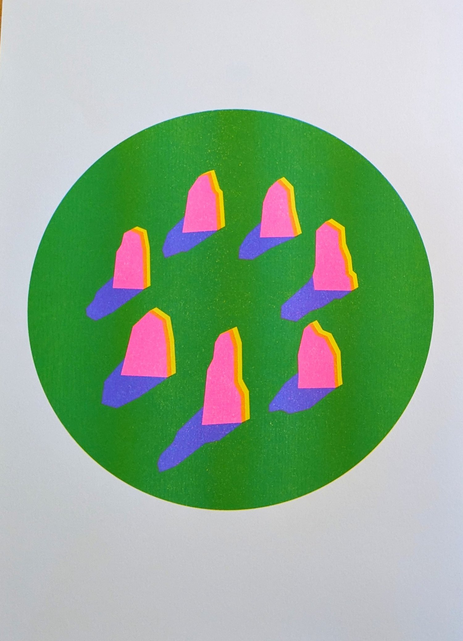 Stone Circle - Riso Print