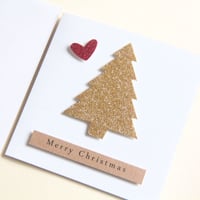 Image 2 of Handmade Merry Christmas Card. Luxury Christmas Card.