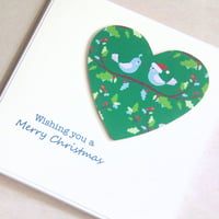 Image 1 of Handmade Merry Christmas Card, Luxury Christmas Card