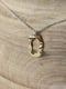 Image of Hammered Oval Pendant Necklace