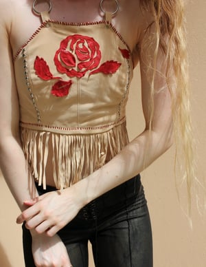 Image of The Pilgrim Flower crop top (Size XS - S)