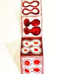 Image 5 of "LIFE FORMS" - Red and white concertina 