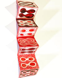 Image 3 of "LIFE FORMS" - Red and white concertina 