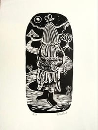 Image 2 of Mummers Original Lino Print