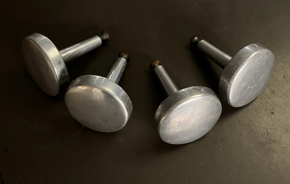 Image of Set of Four French Art Deco Coat Hooks or Furniture Pulls
