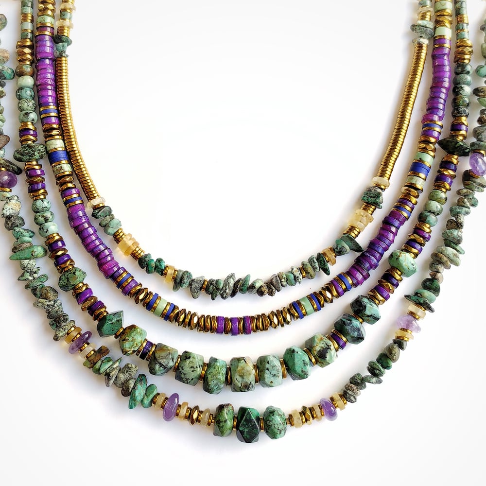 Image of Capsule turquoise africaine/Violet