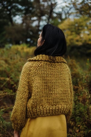 Image of Nanaimo Cardigan (Peruvian Highland Wool, shown in Ochre +  colours)