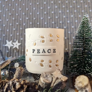 Image of Gold Lustre Winter Berry Tealight Holders