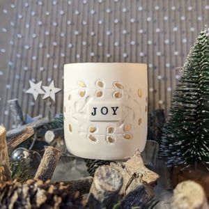 Image of Gold Lustre Winter Berry Tealight Holders