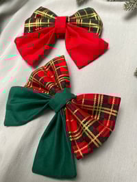 Image 2 of Christmas Plaid Bow Ties / Sailor Bows