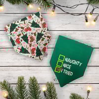 Image 1 of Reversible Naughty, Nice, I Tried Bandana 