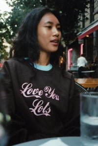 Image 1 of Restock🩷Love You Lots Sweatshirt 🩷🤎