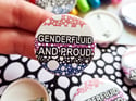 Pride Pin: Genderfluid and Proud