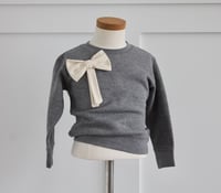 smoky + cream bow sweater