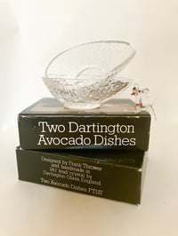 Vintage Dartington Glass Avocado Dishes