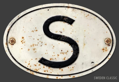 Image of Magnetic Sweden 'S' Badge, 180x120mm