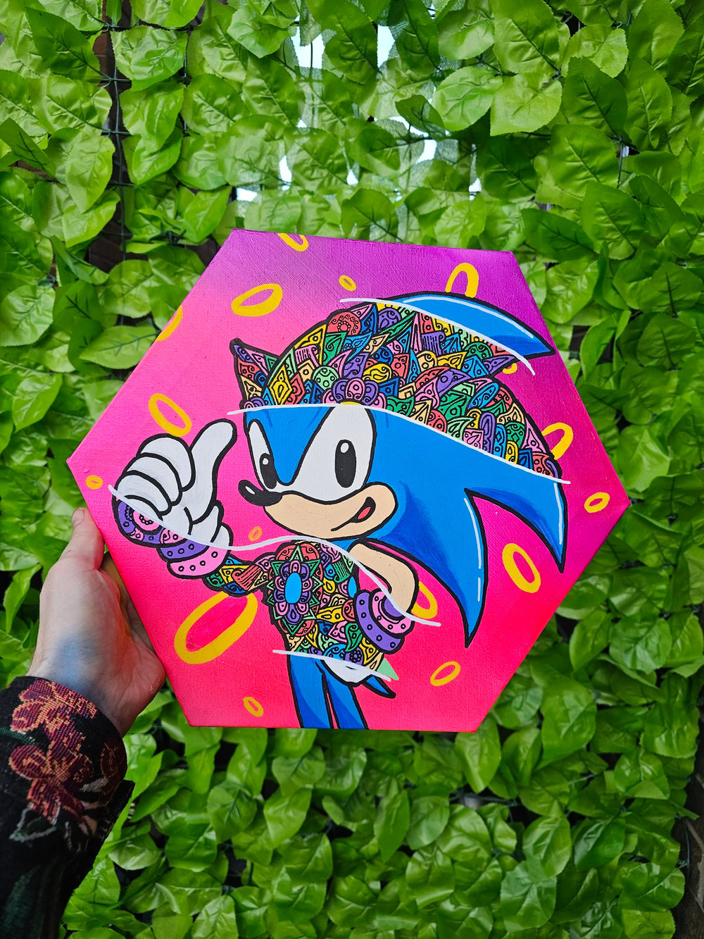 Sonic and tails glich canvas