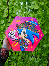 Image 1 of Sonic and tails glich canvas