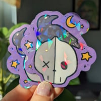 Image 3 of Van Skull & Raven Holo Vinyl Sticker 