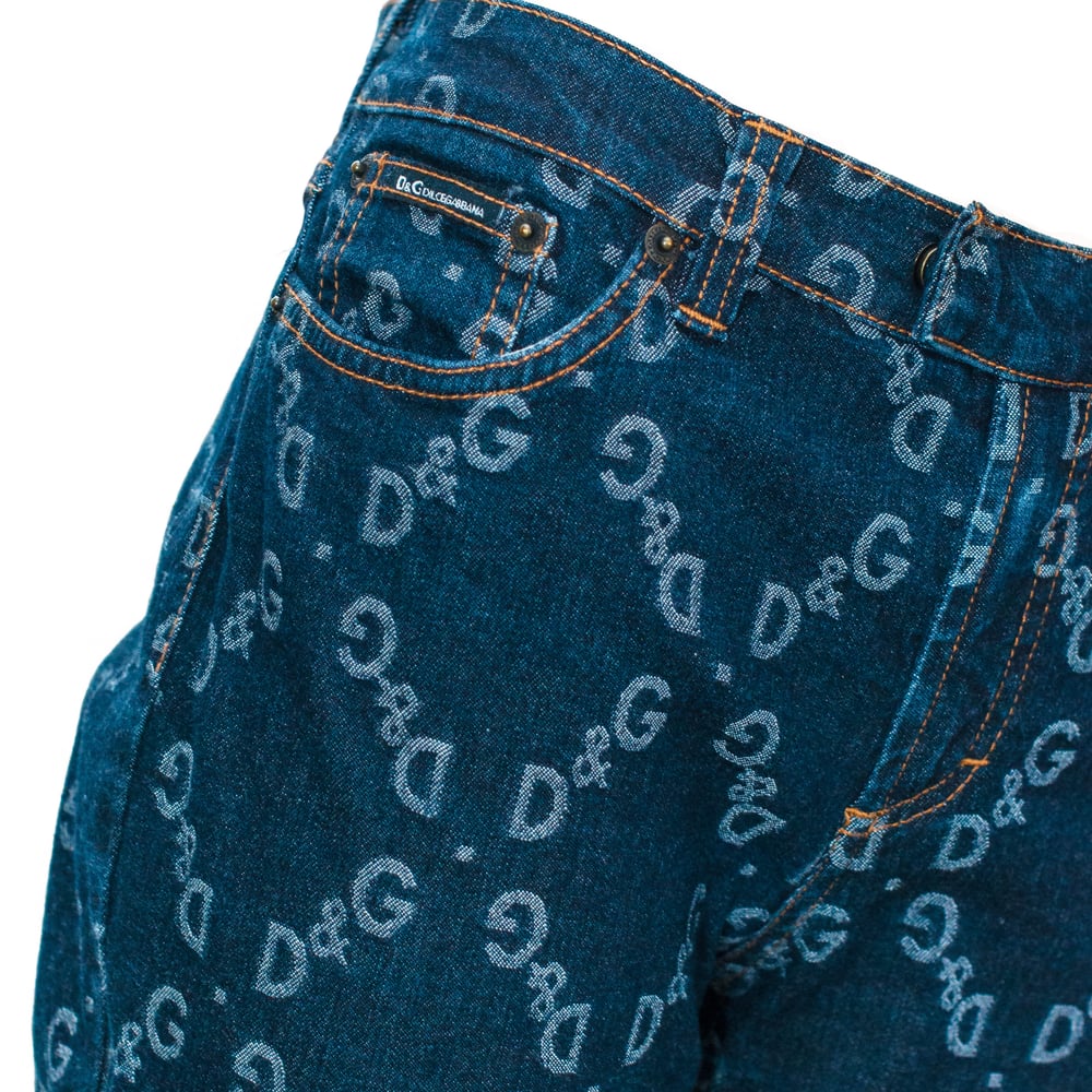 Image of Dolce & Gabbana Monogram Stretch Jeans