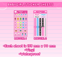 Image 1 of Babygirl Sticker Sheets