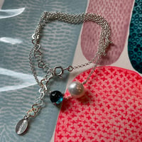 Image 1 of blue pearl necklace