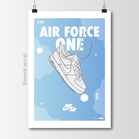 Image 1 of Sneaker Poster Air Force 1 Low “White” Hypebeast Print