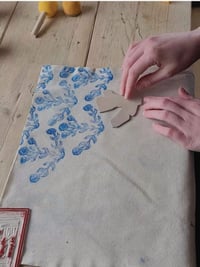 Image 2 of Christmas Napkins Block Printing Workshop at Camus House, 9th December