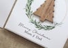Personalised Merry Christmas Card. Rustic Christmas.