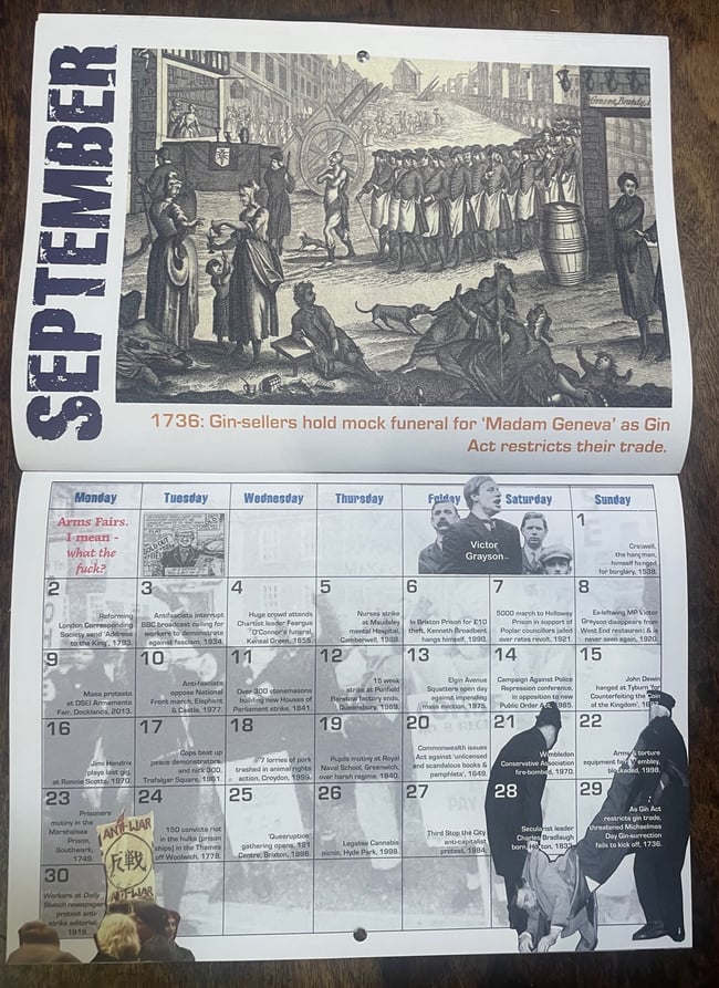 London Rebel History Calendar 2024