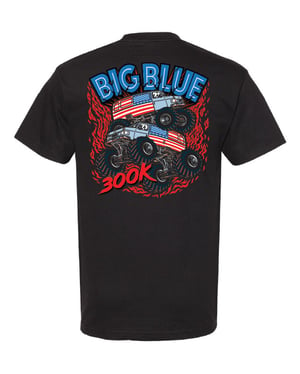 Image of Big Blue 300K T shirt front and back print