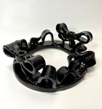 Image 1 of Ribbon Ring Candelabra ~ Black Silk