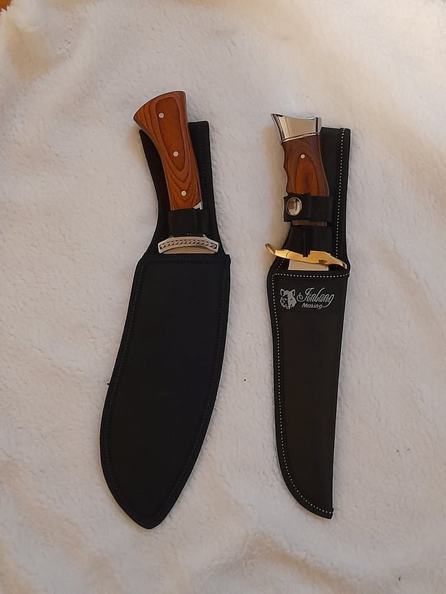Gift SET 2 knives - 1 Kukri Knife and 1 Hunting Large Bowie Knife