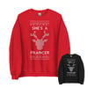 She's A Prancer Christmas Jumper  (Red & Black) [Restock]