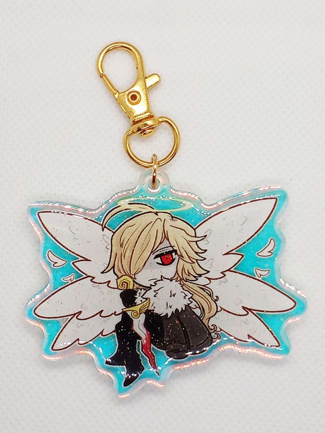 2'5" Inch Rainbow Holographic Glitter Epoxy Taffy Charm