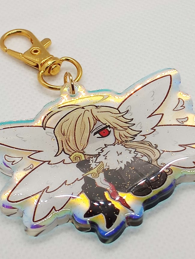 2'5" Inch Rainbow Holographic Glitter Epoxy Taffy Charm