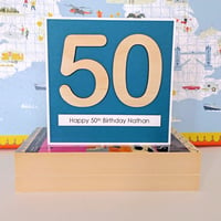 Image 1 of 50th Birthday Card for Him. Personalised 50 Card for Dad.