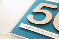 Image 2 of 50th Birthday Card for Him. Personalised 50 Card for Dad.
