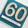 60th Birthday Card for Him. Personalised 60 Card for Dad.