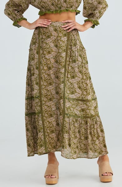 Image of Midas Skirt. Eden Print. By Talisman the Label.