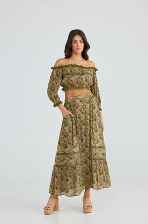 Image of Midas Skirt. Eden Print. By Talisman the Label.