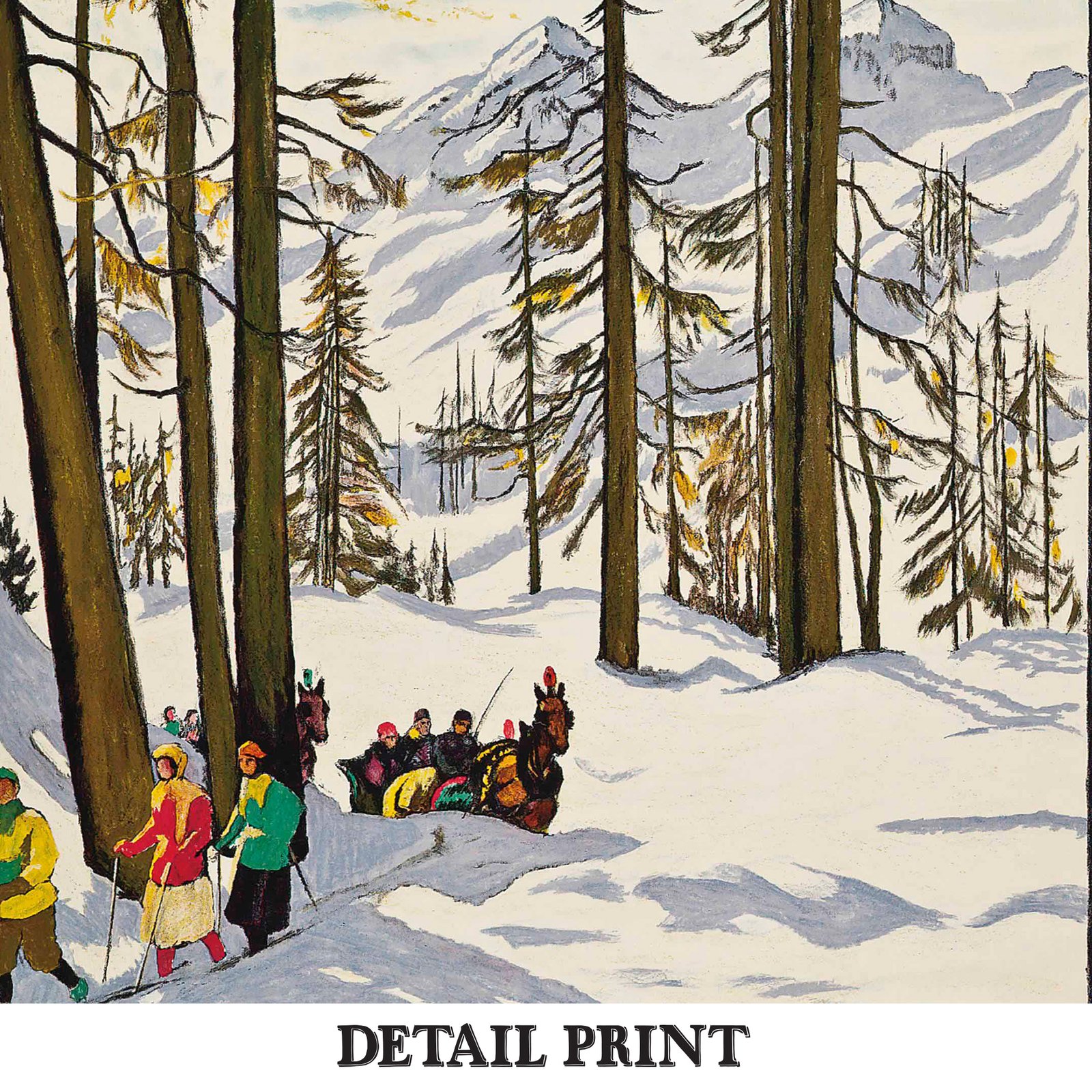 St Moritz by Emile Cardinaux | Wall Art Print | Vintage Travel